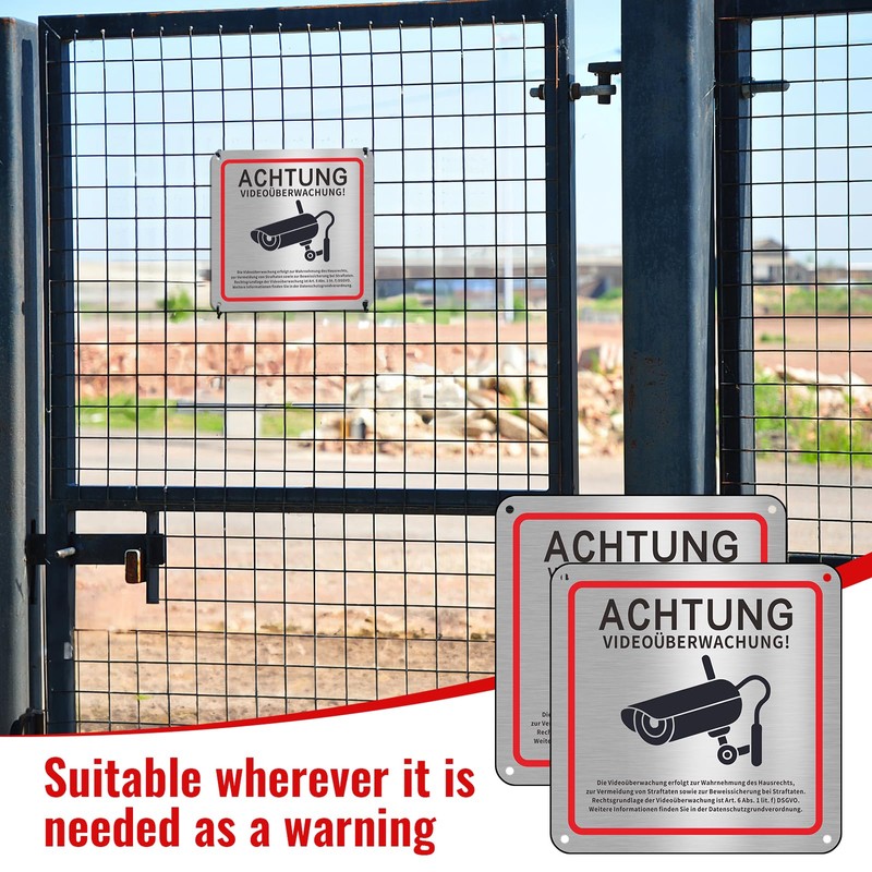 Video Surveillance Sign, Pack of 2, Private Property, 15 x