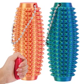 Pack of 2 Pain Stimulation Fidget Toys for Adults, Spiky Sensory Toy Key Ring Spike for Relaxation and Concentration Novelty Gift