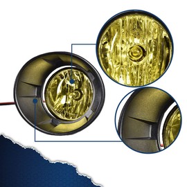 CHEDA Fog Lights Compatible with 2010 2011 2012 2013 Chevy Camaro 2PCS Bumper Lamps+Bulbs Complete Kit (Clear Lens)