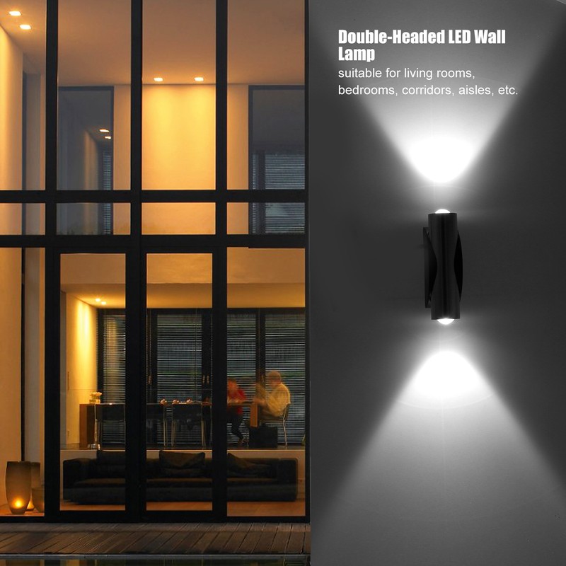 2W Indoor DoubleHeaded LED Wall Lamp Lights for Home Bar