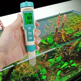 7 in 1 Water Quality Tester Pen-Type TDS ORP Meter PH Tester for Drinking Water Pools Aquariums hydroponic Cooking Measuring PH/TDS/EC/ORP/Salinity/S.G/Temperature Multi-parameters, ATC Function