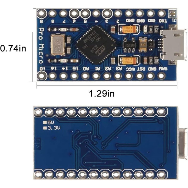 DUBEUYEW Pro Micro 32U4 5V 16MHz Bootloaded IDE Micro USB