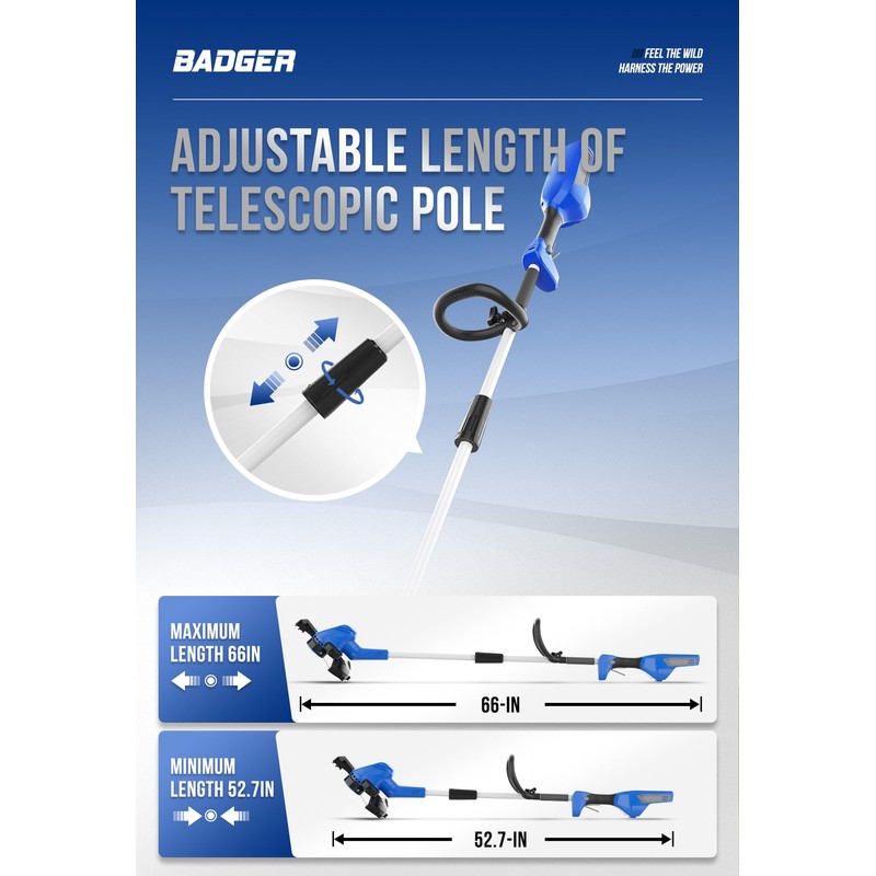 WILD BADGER POWER Weed Wacker 40V 13'' Cordless 2 in