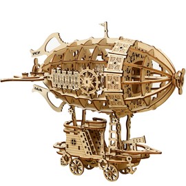 SUQ Mechanical Model Kit Wooden 3D Puzzle, Wooden Puzzle, Adult Wooden Puzzle Model Kits Building, Desk Decoration, for Christmas, Birthday, Adults and Model Building (Airplane)