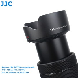 JJC Shade Reversible Tulip Flower Hood for Canon RF 24-105mm F4-7.1 IS STM and EF-S 18-135mm f/3.5-5.6 IS USM Lens – Replaces Canon EW-73D