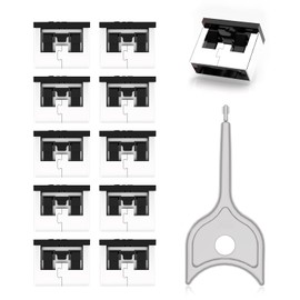 10-Pack USB Port Lock with 1 Key, Metal USB-A Port Blocker,Security Data Protection for PC Laptop, Anti-Theft USB Lock, Dust & Moisture Proof Type-A Connector Cover,Removable (Black