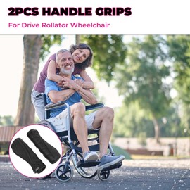 XLIUAX 2 Pcs Rollator Walker Hand Grip, Crutch Hand Grips for Knee Walker Replacement Parts Anti-Slip Wheelchair Handle Grips