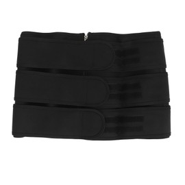 Belly Girdle Polyurethane Fiber Elastic Breathable Sweat Absorbing Workout Shaper Corset for Postpartum Abdominal Tightening Sports 2XL 79‑83cm / 31.1‑32.7in Zipper Black