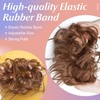 S-noilite Hair Bun Extension Messy Tousled Scrunchie Elastic Rubber Band