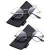 Quality Unisex Retro Round Reading Glasses Spring Hinge Stainless Steel