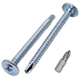 SKIR'CO (Pack of 60) Zinc Plated Self Drilling Screws 4.2 x 60mm Tapping Screw PH Modified Truss Head