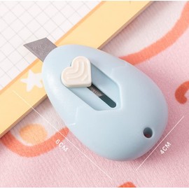 HLLMX 3 PCS Mini Retractable Utility Knife Box Cutter Letter Opener Retractable Letter Opener for Envelope, Package, Paper Cut, Safe Mail Opener （3 Color）