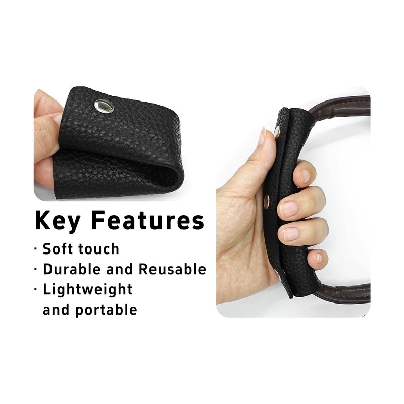 STFRBTH 2Pcs Handbag Handle Wrap Cover PU Leather Luggage Handle