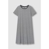 JAJU Women's Soft Short-Sleeve Pajama Dress _ Light Charcoal