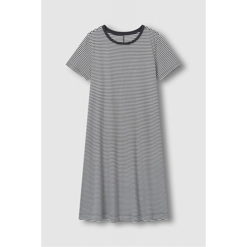 JAJU Women's Soft Short-Sleeve Pajama Dress _ Light Charcoal