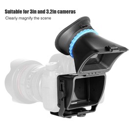 BTER Camera Viewfinder Professional 3X Magnification LCD Viewfinder Magnification for 3" 3.2" LCD Screen, DSLR Viewfinder for Camcorder, DSLR/SLR Camera, Camera Screen Sun Visor