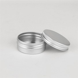 Wuiil Aluminum Tin Jars, Cosmetic Sample Metal Tins Empty Container Bulk, Round Pot Screw Cap Lid, Small Ounce for Candle, Lip Balm, Salve, Make Up, Eye Shadow, Powder (12 Pack.5Oz/15ml)
