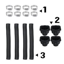 42mm Diesel Heater Duct Hose, 4 Pack Flexible Warm Air Ducting Pipe, Heater Outlet Compatible with Webasto, Eberspacher 2KW, 5KW