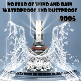 GutGiel 9005/HB3 Light Bulbs for Toyota RAV4 2006-2015 Fog Lights Bulb High and Low Beam Fog Lamps Replacements Bulbs, 6000K White 500% Brighter With Built-In Driver, Automotive Lighting Accessories
