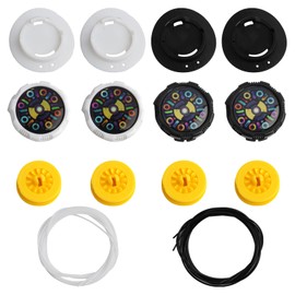 FunWorth Automatic Shoelaces with Screw Closure, Set of 4 Similar Quick Release Systems for Trainers, Sports & Outdoor Shoes (Unisex) - No Tie Shoelaces, Durable & Easy to Adjust, black white, Unit