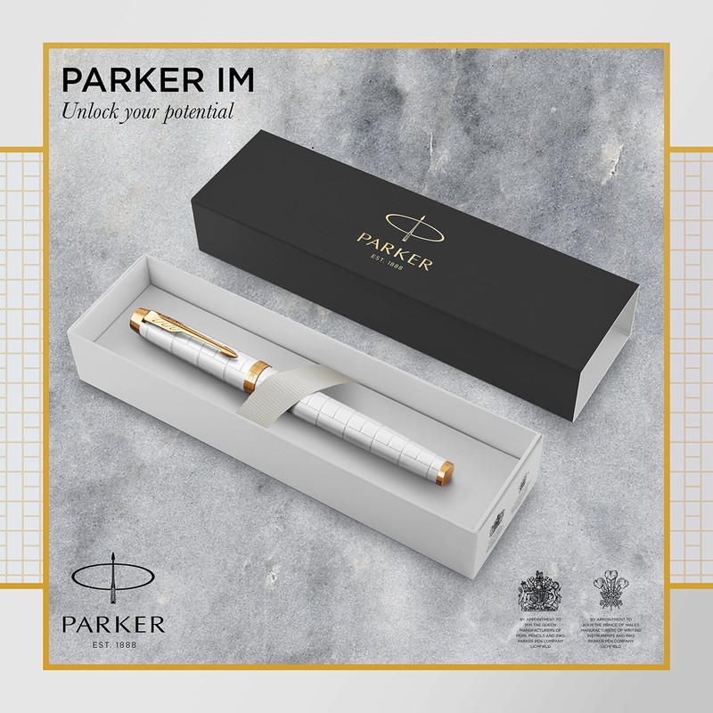 Parker IM Rollerball Pen | Premium Pearl Lacquer with Gold