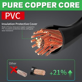 TOTITOM Battery Cables, Golf Cart Heavy Duty Battery Cable, 7 PCS 4 Gauge Pure Copper Golf Battery Wiring Cables Kit for 36v & 48v Club Car DS 1994-Up, 14"+41" Long