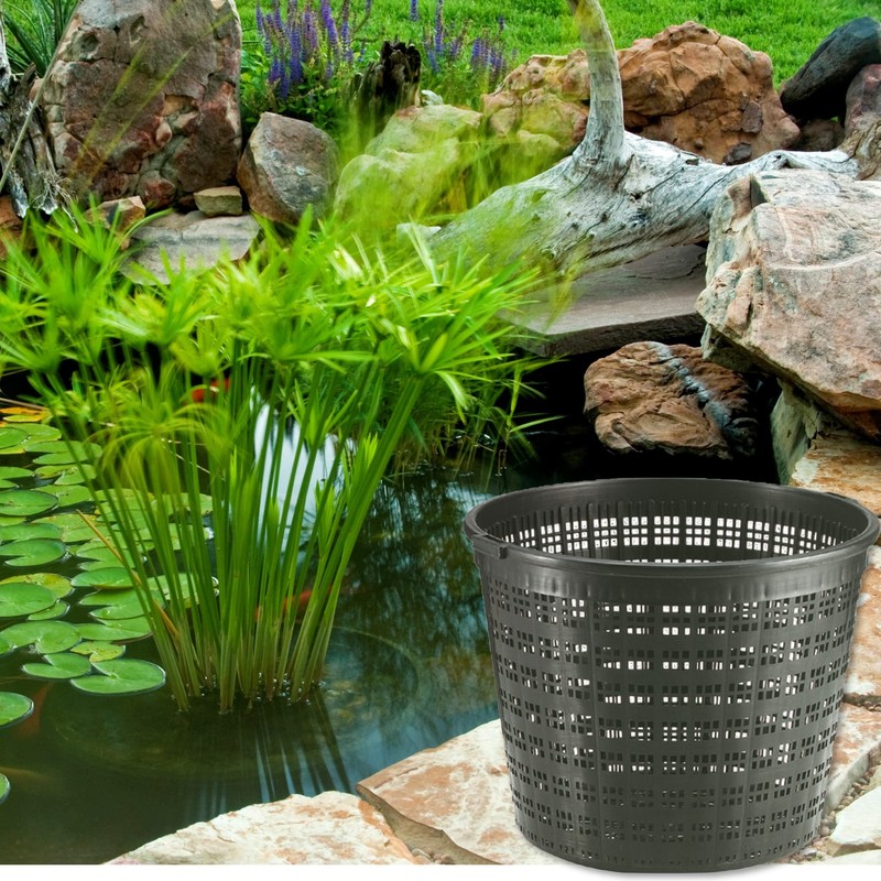 Little Giant UPB-R9-PW Round Aquatic Plant Basket for Ponds, 9.3