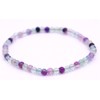 Taddart Minerals Colourful Natural Gemstone Fluorite Bracelet with 4mm Balls