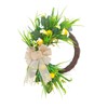 SM SunniMix Artificial Magnolia Flowers Wreath Home Decoration Decorative 13.7x20inch