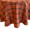 Lintex Autumn Shimmer Plaid Fall and Thanksgiving Fabric Tablecloth, Contemporary