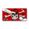 Salty Bones Skull and Crossbones on Dive Flag License Plate