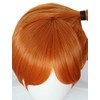 Codeven Short Wigs Halloween Costume Cosplay Party Orange Misty Wig