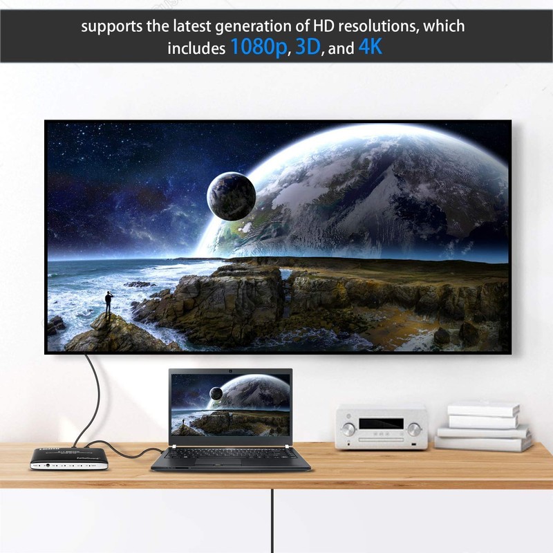 Zettaguard - Conmutador HDMI con Control Remoto inalámbrico Pip e
