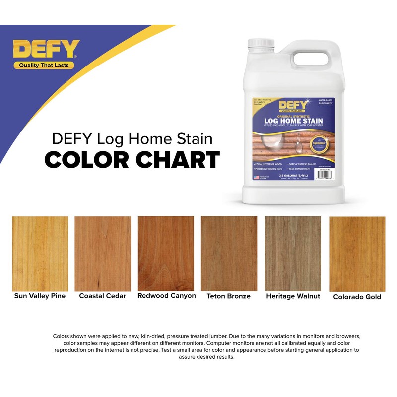 DEFY Original Log Home Stain - Log Sealer for Log