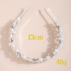 BERYUAN Silver Crystal Pearls Bride Headband - Elegant Wedding Hair