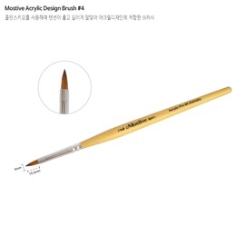 classic nail Mostive Acrylic Design Brush No. 4 + 60 parts / 모스티브 아크릴 디자인 브러쉬 4호+파츠60개
