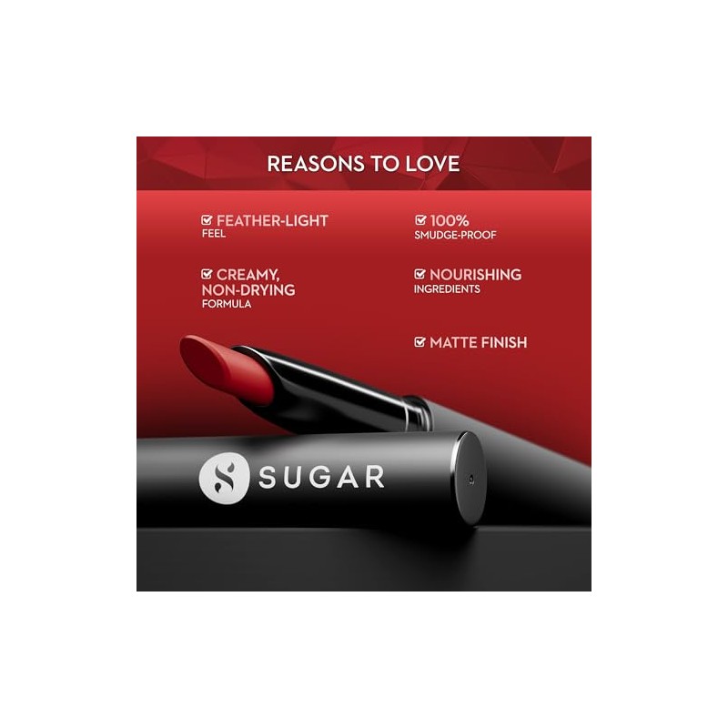 SUGAR Cosmetics Lápiz Labial Matte Attack Transferproof 07 Peachwood Mac