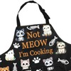 MYSOMY Cat Apron With Pockets Cat Pattern Apron Cat Cooking