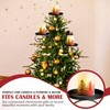 32.4 Inch Black Triple Christmas Tree Topper, Candle Tree Topper,