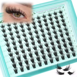 Soft-Chip Lash Clusters 10-20mm Long Eyelash Clusters D Curly Wispy False Eyelashes Extensions Lightweight Volume Lashes Individual 130pcs DIY Cluster Eyelash Extensions by TOOCHUNAG