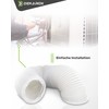 DEKAROX 2.5 m PVC Exhaust Hose Diameter 100/102 mm Flexible