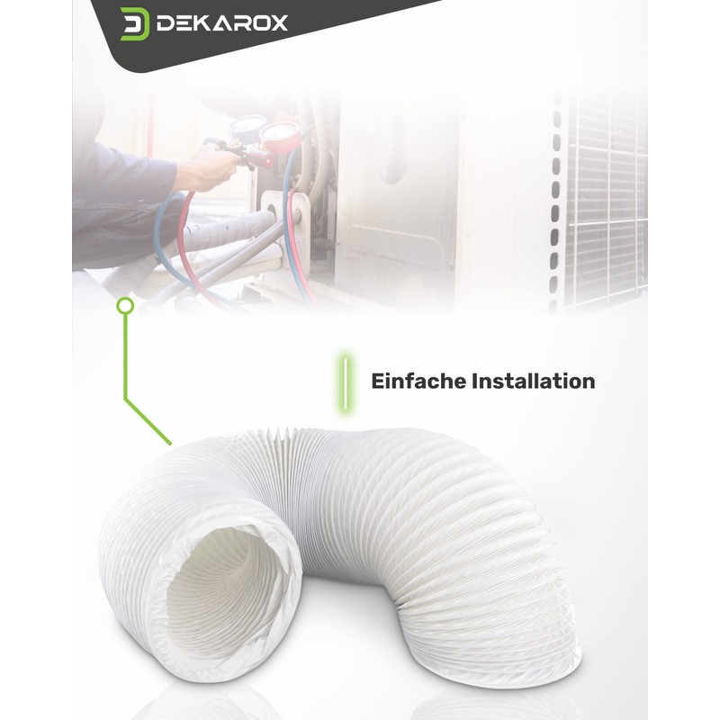 DEKAROX 2.5 m PVC Exhaust Hose Diameter 100/102 mm Flexible
