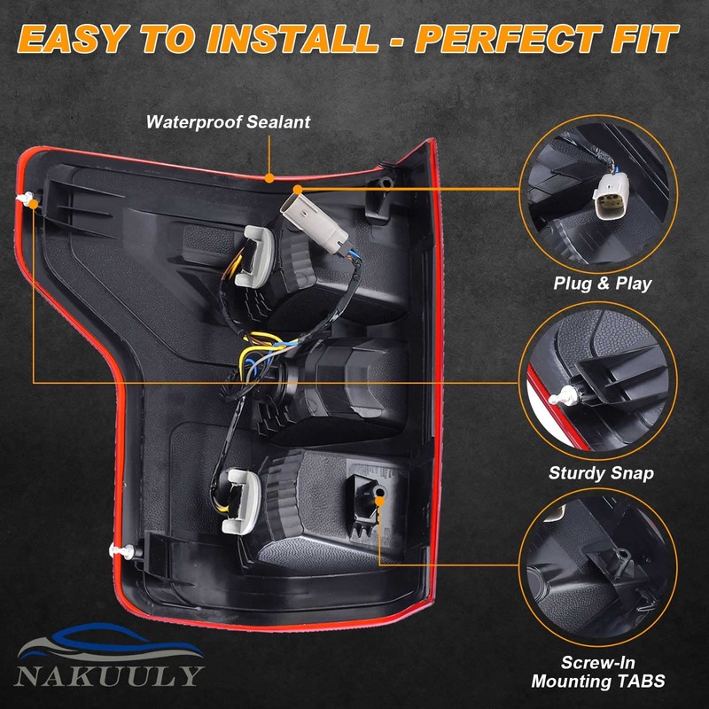 Nakuuly Tail Light Compatible With 2018 2019 2020 Ford F150