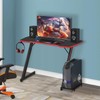 BestOffice 39" Gmaing Desk Computer Gaming Desk Z Shaped Gaming