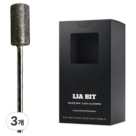 BESSIE Leabit Diamond Roll XF nail bit, 3 pieces, silver / BESSIE 리아비트 다이아롤 XF 네일비트, 3개, 실버