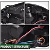 LQI LED DRL Headlight Compatible with Chevy Impala 2006-2013 /Fit