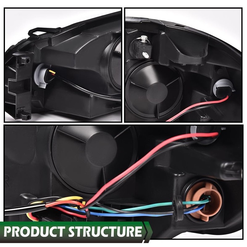 LQI LED DRL Headlight Compatible with Chevy Impala 2006-2013 /Fit
