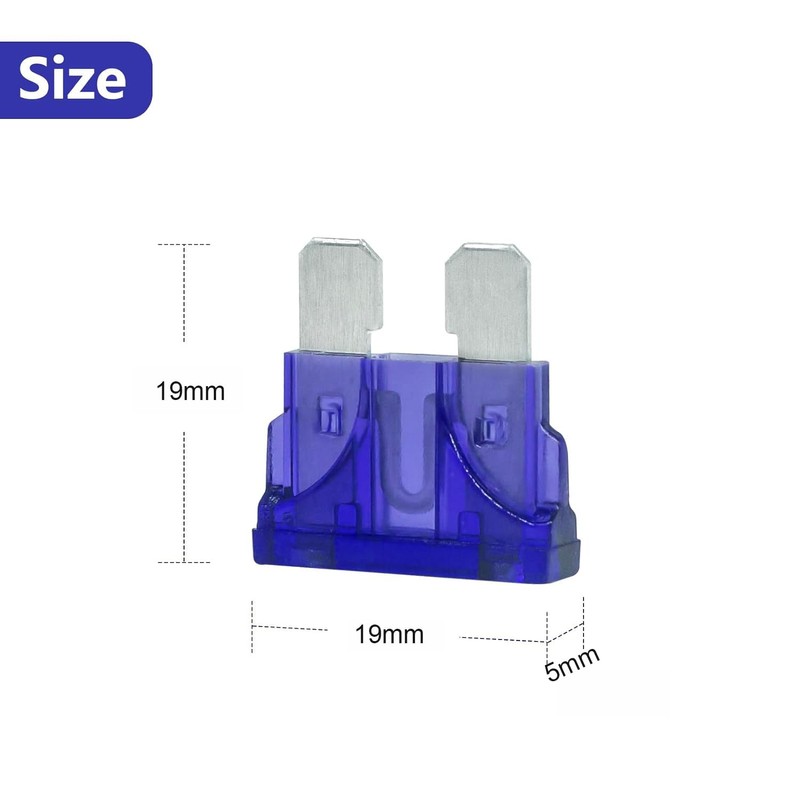 Fuselechada (80Pcs) 3 Amp Standard Fuse, 3A Car Blade Fuses