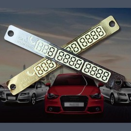 Luminous parking number plate, night contact notification board, phone number for vehicles / 야광 주차 번호판 야간 연락처 알림판 폰번호 차량용
