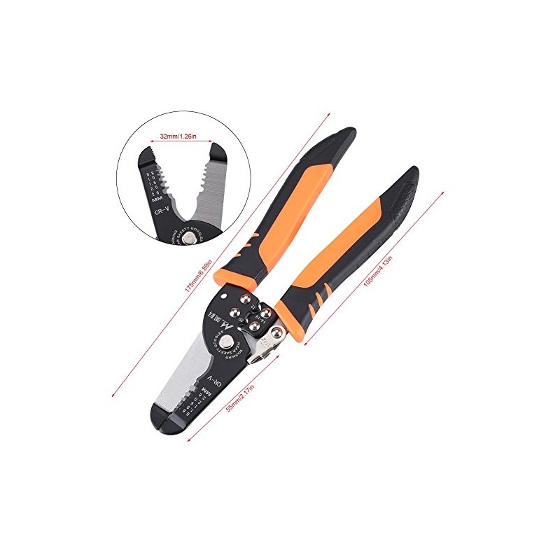 Alicates Pelacables Portátil Multi-funcional Alicates Cable de Electricista Abrazadera de